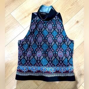 Emporia Armani vintage blouse with turtleneck style and silk fabric. Xs